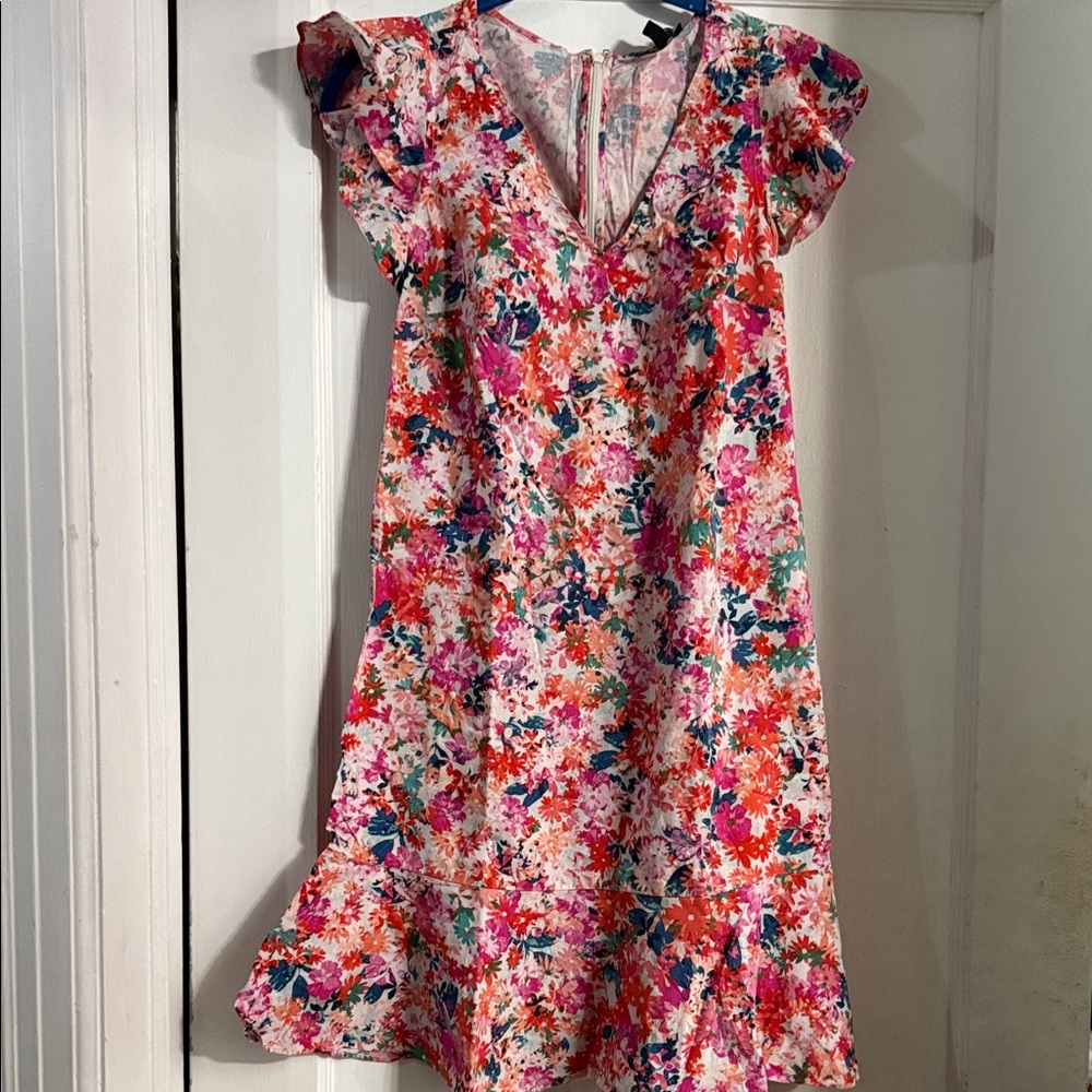 J. Crew Colorful Floral Mini Dress